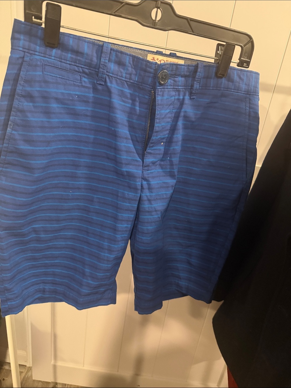 Original Penguin Men's Royal and Navy Striped Flat-Front Shorts